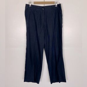 Gerry Weber Edition Women’s Linen Pants Size 8 Cropped Color Blue